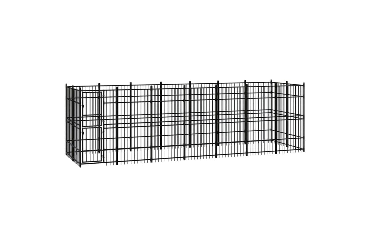Vidaxl 3097961 Outdoor Dog Kennel Steel 12.9 M2