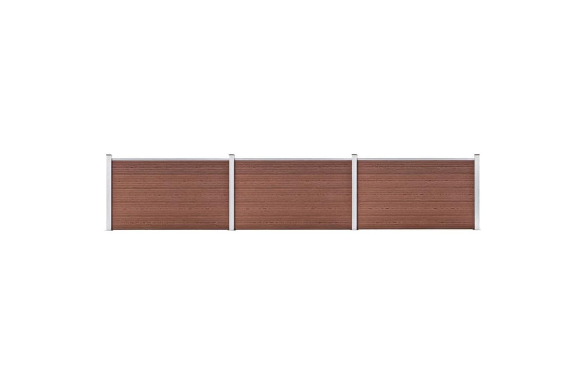 vidaXL Garden Fence Wpc 526x106cm Brown