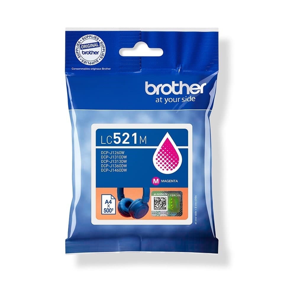 BROTHER Lc-521m Magenta Ink Cartridge...