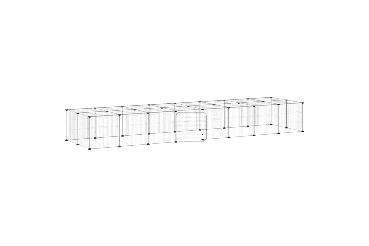 vidaXL 3114060 36-panel Pet Cage With Door Black 35x35cm Steel