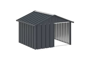 vidaXL 171540 Dog House Anthracite 116.5x103x81.5cm Galvanised Steel