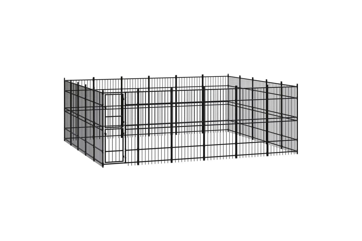 Vidaxl 3097990 Outdoor Dog Kennel Steel 27.65 M2