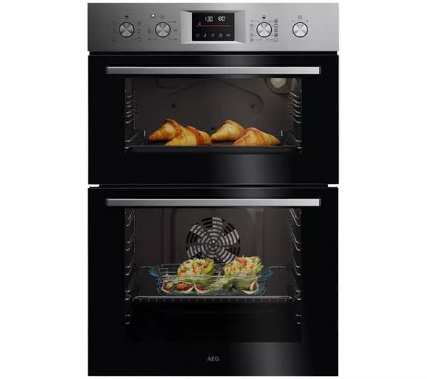 AEG OU5CP40M Electric Built-under Double Oven - Stainless steel