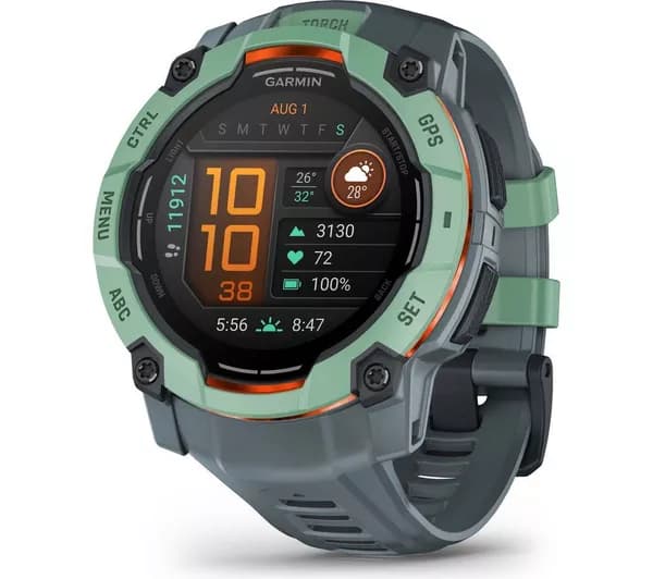 GARMIN Instinct 3 AMOLED Smart Watch - 50 mm, Neo Tropic with Twilight Silicone Band