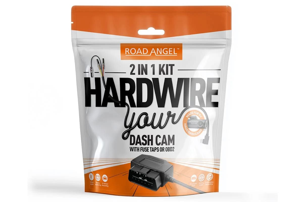 Road Angel Halo Dash Cam 2-in-1 Hardwire Kit with 64GB SD Card