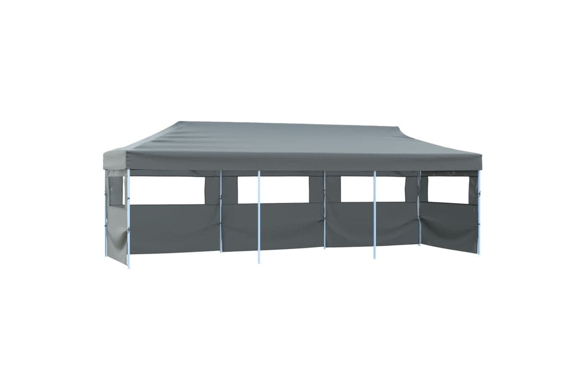 Vidaxl Folding Pop-up Party Tent With 5 Sidewalls 3x9 M Anthracite