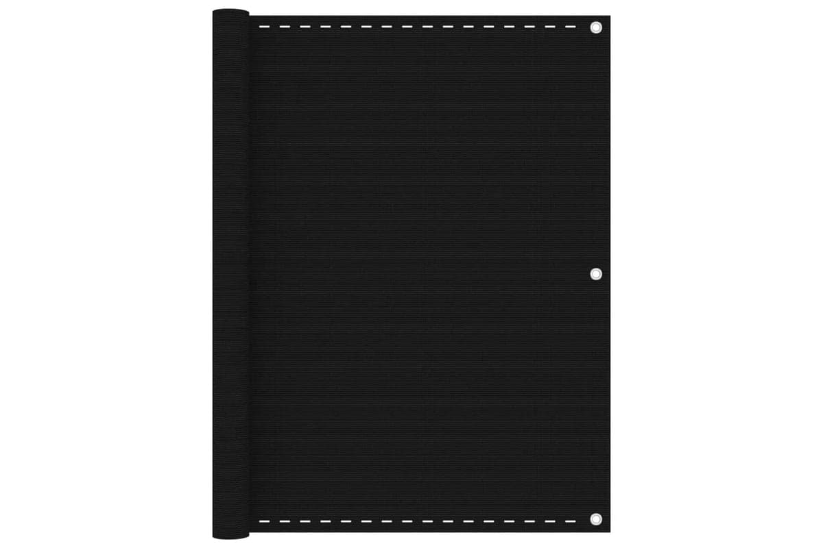 vidaXL 311039 Balcony Screen Black 120x600cm Hdpe