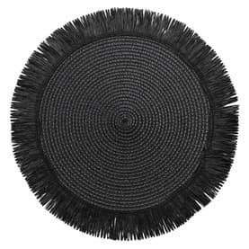 Black Natural Round Placemats Set of Four