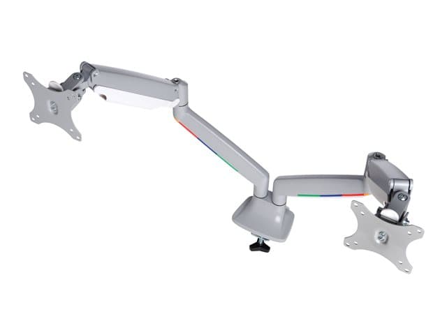 KENSINGTON - SmartFit One-Touch Dual Monitor Arm mounting kit - adjustable arm - for 2 monitors - silver grey