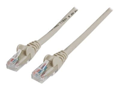 INTELLINET - Network Patch Cable, Cat6, 20m, Grey, CCA, U/UTP, PVC, RJ45, Gold Plated Contacts, Snagless, Booted, Lifetime Warranty, Polybag - patch cable - grey