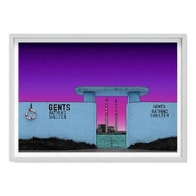 Gents Bathing Shelters Framed Print
