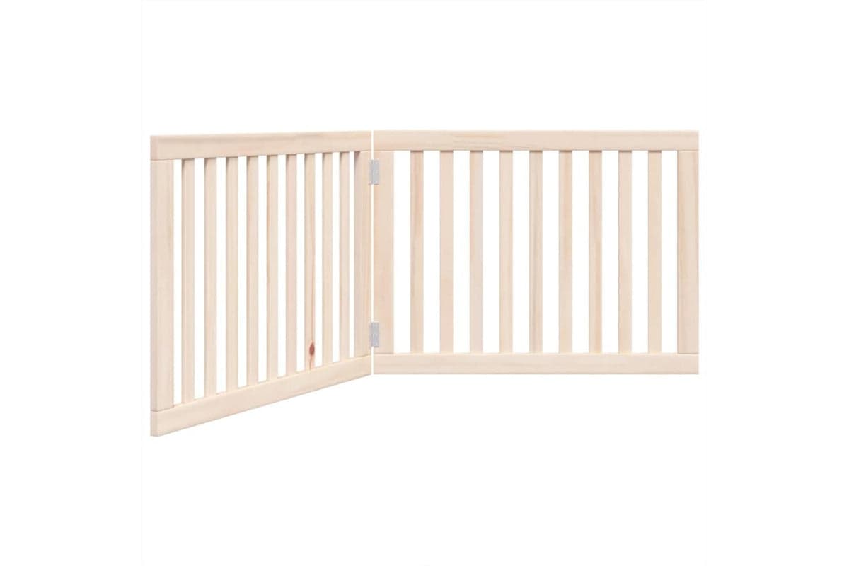 Vidaxl Dog Gate Foldable 2 Panels 160 Cm Poplar Wood