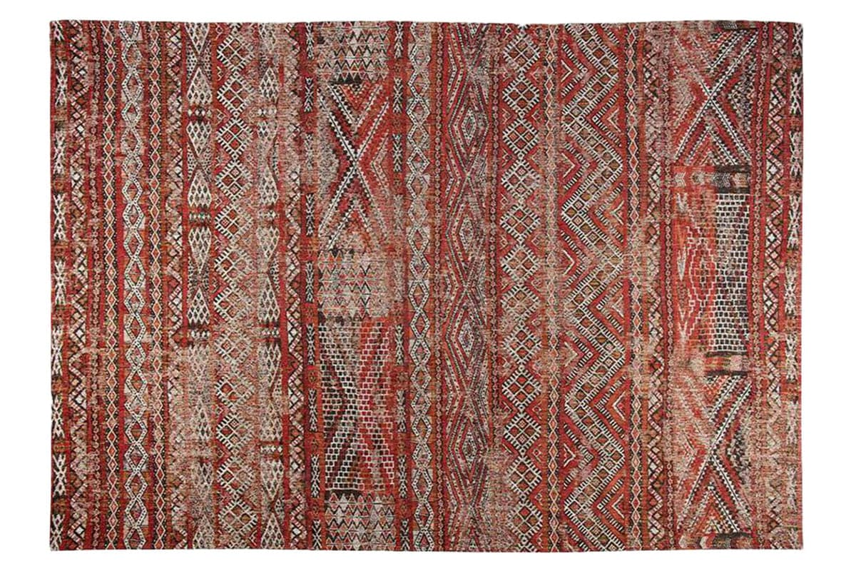 Louis De Poortere | Kilim Fez Indoor Eco Rug | Red | 140 x 200 cm