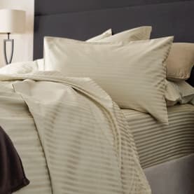 540 Thread Count Hotel Suite Satin Stripe Standard Pillowcase Pair Taupe