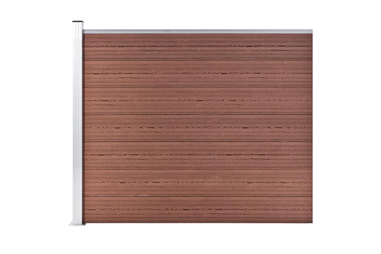 vidaXL 148981 Fence Panel Wpc 175x146cm Brown