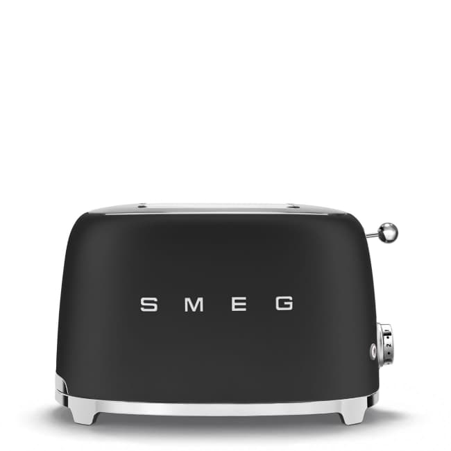 Smeg 50's Retro Style 2 Slice Toaster Matte Black | TSF01BLM