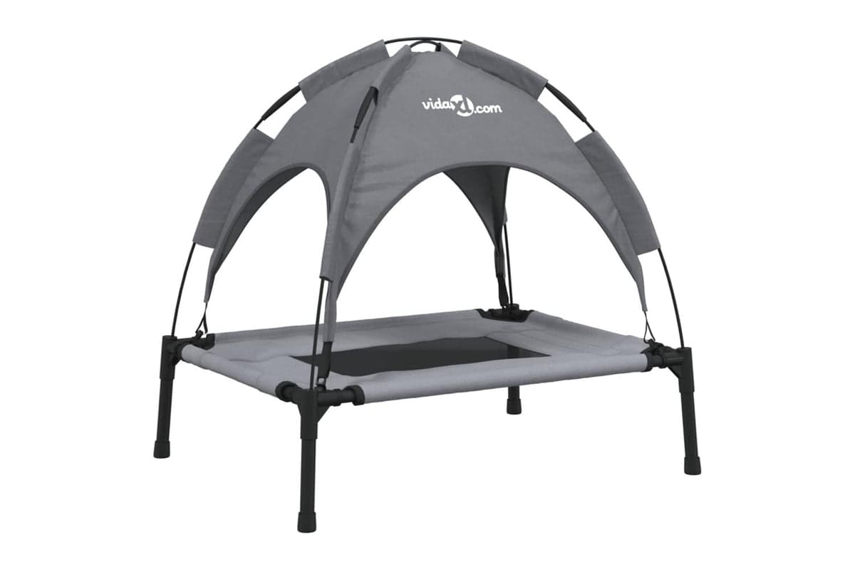 Dog Bed With Canopy Anthracite Oxford Fabric And Steel