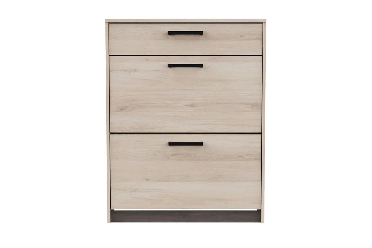 Watson Shoe Storage Cabinet | 1 Drawer + 2 Compartments | Oak Effect