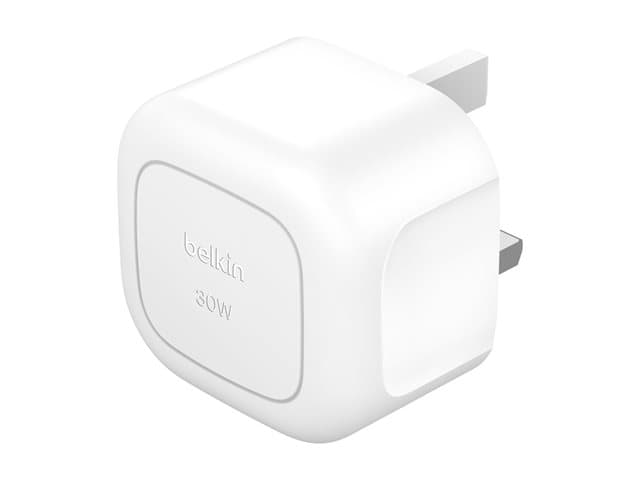 BELKIN - BoostCharge power adapter - compact - USB-C - 30 watt - with USB-C cable (1m)