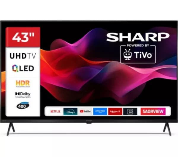 SHARP 4T-C43HM5245IB 43" Smart 4K Ultra HD HDR QLED TV