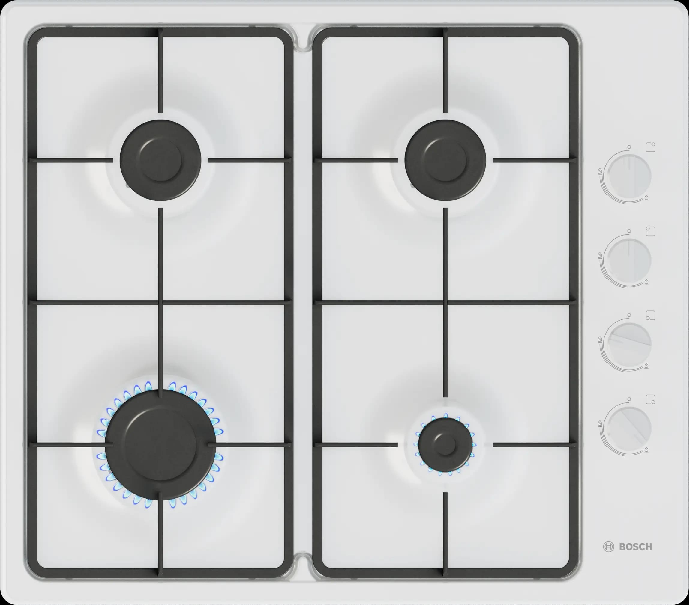 Bosch Series 2 60CM 4 Burner Gas Hob - White | PBP6B2K60