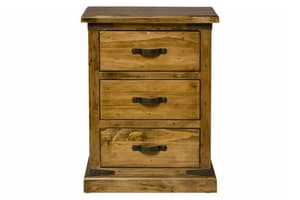 Galveston Bedside Locker | 3 Drawer | Natural