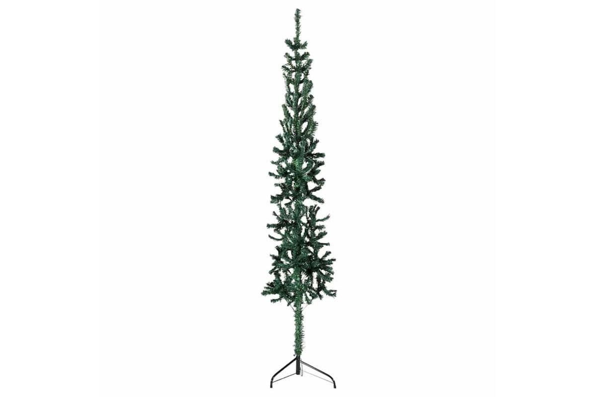 Vidaxl Slim Artificial Half Christmas Tree With Stand Green 120 Cm