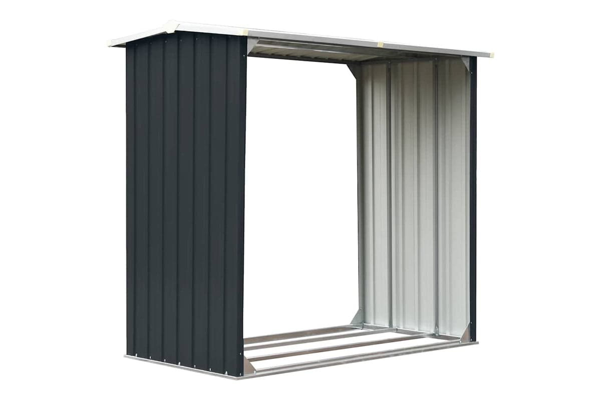 vidaXL 47082 Log Storage Shed Galvanised Steel 172x91x154cm Anthracite