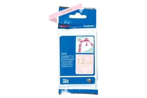 Brother TZe-RE34 12mm Ribbon Tape Cassette | Gold on Pink