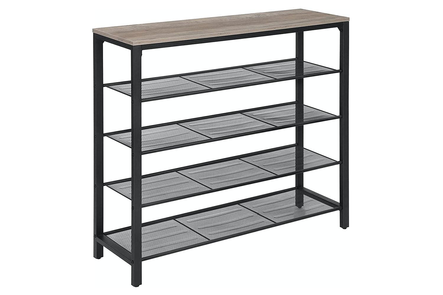 Vasagle Mesh Shelves Shoe Organizer | Greige & Black