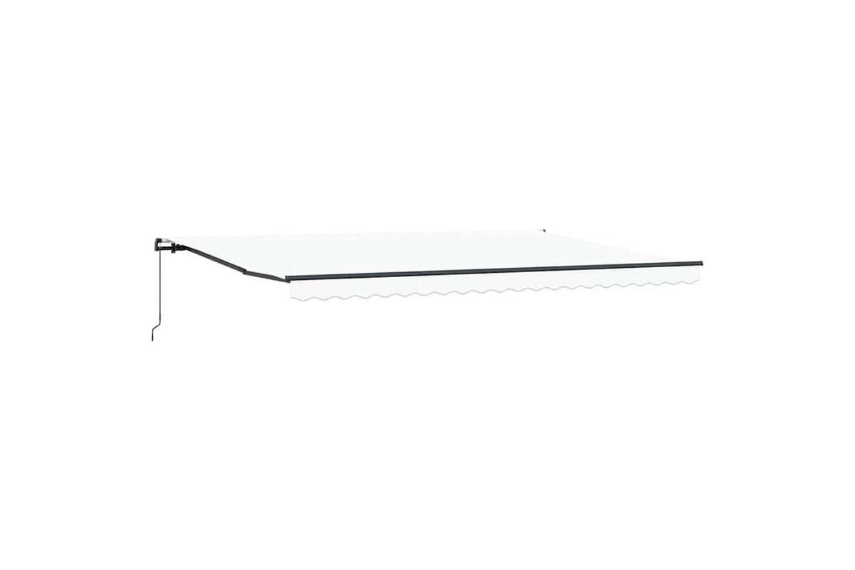 Vidaxl Retractable Awning Manual White 500 X 350 Cm Fabric