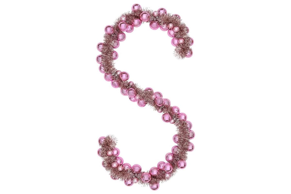 Vidaxl Christmas Ball Garland Pink 186 Cm Polystyrene