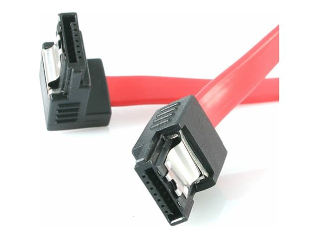 STARTECH.COM - StarTech 18in Latching SATA to Right Angle SATA Serial ATA Cable - SATA cable - 46 cm