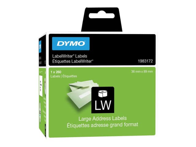 DYMO - LabelWriter Large - address labels - 260 label(s) - 89 x 36 mm