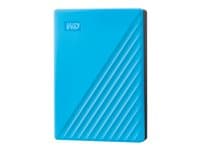 WESTERN DIGITAL - WD My Passport WDBPKJ0040BBL - Hard drive - encrypted - 4 TB - external (portable) - USB 3.2 Gen 1 - 256-bit AES - blue
