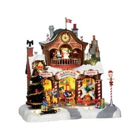 Santa's Workshop Animated Building 27cm