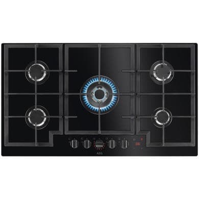AEG 8000 Series 90cm 5 Burner Gas on Glass Hob - Black