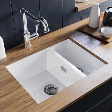 1.5 Bowl White Ceramic Kitchen Sink- Taylor & Moore Esme