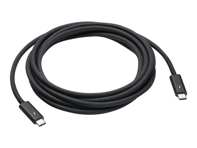APPLE - Thunderbolt 4 Pro - Thunderbolt cable - USB-C (M) to USB-C (M) - USB 3.2 / USB4 / Thunderbolt 3 / Thunderbolt 4 / DisplayPort - 3 m - active, Daisy chain support - black