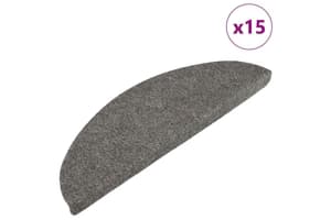 vidaXL 136391 Stair Mats Self-adhesive 15 Pcs 56x17x3cm Grey