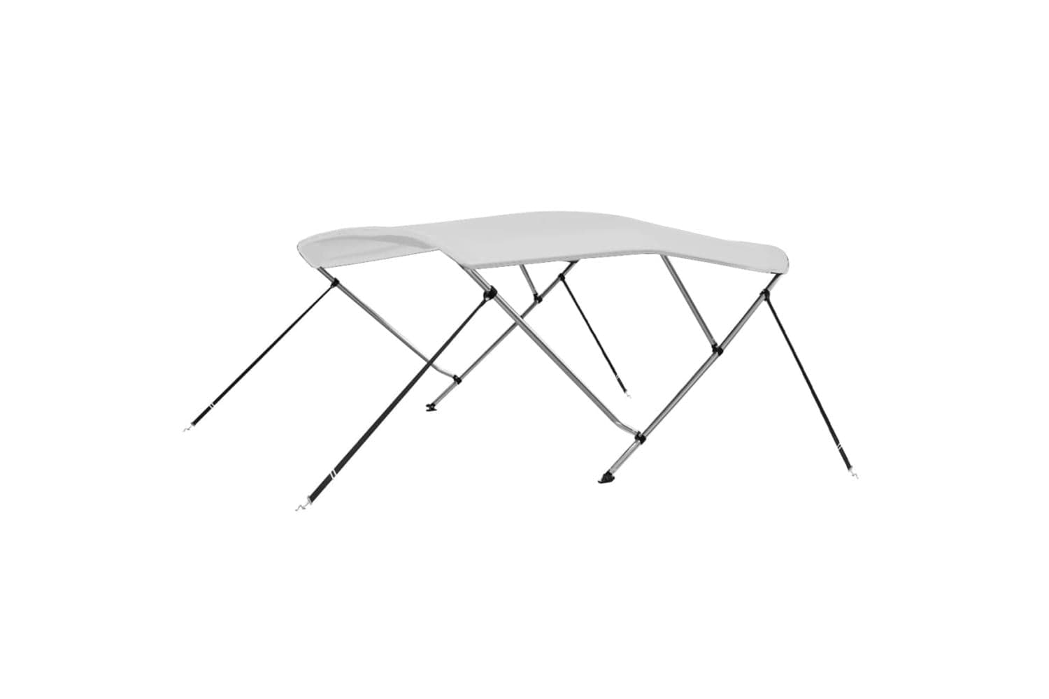 vidaXL 92362 3 Bow Bimini Top White 183x196x137cm
