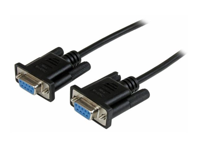 StarTech 1m Black DB9 RS232 Serial Null Modem Cable F/F