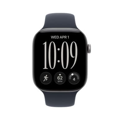 Apple Watch Series 12 GPS 46mm Space Grey Aluminium Case with Navy Blue Sport Band - M/L | MJEJ4MP/A