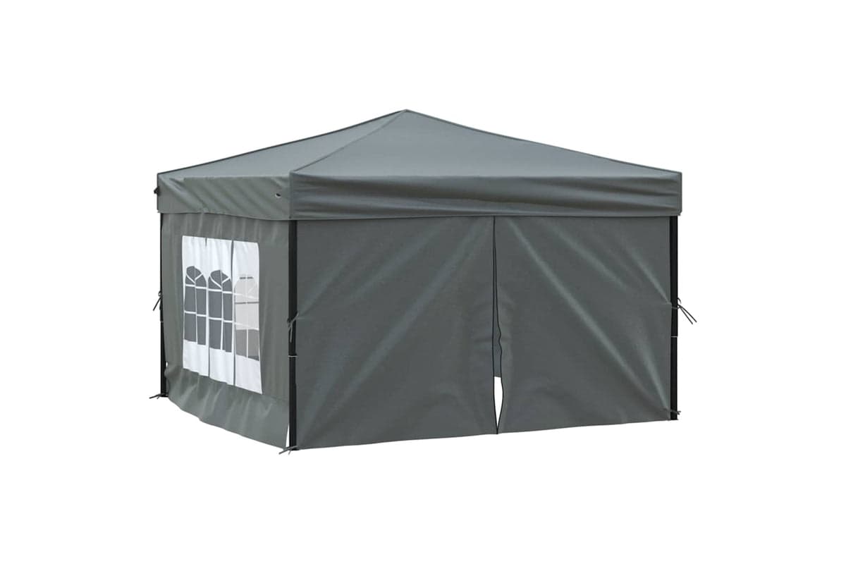 Vidaxl 93523 Folding Party Tent With Sidewalls Anthracite 3x3 M