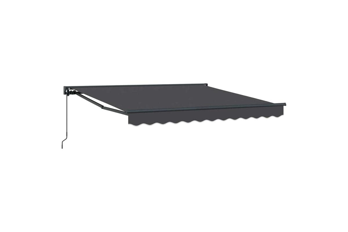 Vidaxl Retractable Awning Manual Anthracite 350x250 Cm Fabric