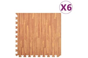 vidaXL 92458 Floor Mats 6 Pcs Wood Grain 2.16 ÃƒÂƒÃ‚ÂžÃ‚Â¡ Eva Foam