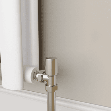Elego Chrome Modern Manual Angled Radiator Valves (pair)