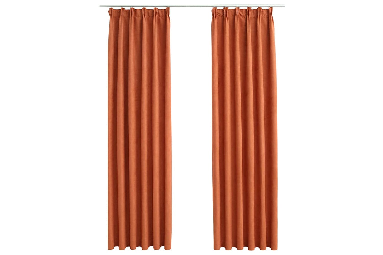 Vidaxl Blackout Curtains With Hooks 2 Pcs Rust 140x225 Cm