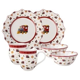 Toy's Delight Breakfast Set Locomotive Six-Piece Set