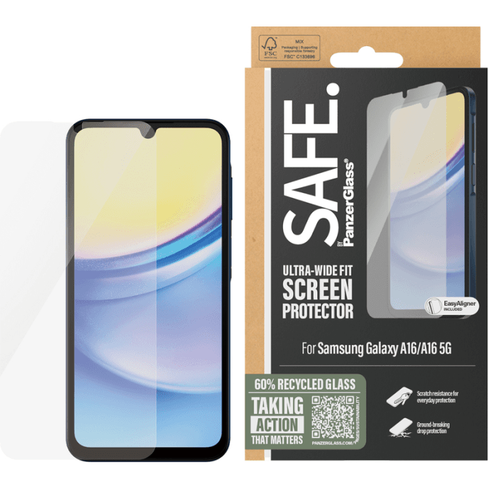 PanzerGlass Safe SAFE93811, Samsung Galaxy A16/A16 Screen Protector